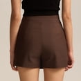 thumbnail image 6 of KANG Fashion Women's High-Waisted Split-Hem Skirt Pants European-American Style High-Quality Stretch Zipper Suit Skort Slim Fit Casual Streetwear Outfit Brown XL, 6 of 6