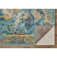 thumbnail image 4 of Arsene Distressed Medallion, Capri Blue/Golden, 5ft-3in x 7ft-6in Area Rug, 4 of 7