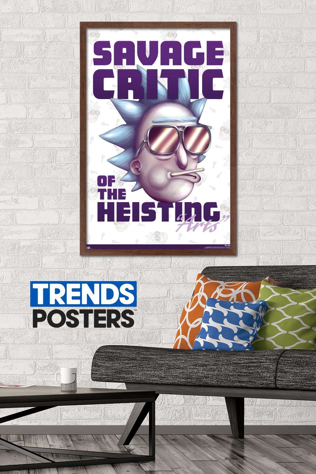 Rick And Morty - Savage Critic Wall Poster, 22.375" x 34", Framed