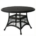 thumbnail image 1 of Pemberly Row Table à Manger Ronde en Osier de 44 Pouces en Noir, 1 of 1