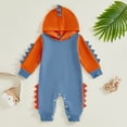 thumbnail image 2 of Suealasg Baby Boys Dinosaur Bodysuits Animal Outfits 3 6 12 18 Months Infant Boys Long Sleeve Contrast Color One Piece Jumpsuits, 2 of 7