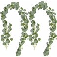 thumbnail image 1 of Guirnaldas de eucalipto artificiales, juego de 2 guirnaldas verdes, vides de eucalipto de seda falsa, Fondo de boda, decoración Floral de pared, 1 of 5