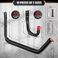 thumbnail image 2 of 10 Pack Garage Hooks Heavy Duty  15" & 3.5" Kayak Storage With Eva Pads 100lbs Capacity Large For Hanging Bikes Folding Chairs And Ladders, 2 of 6