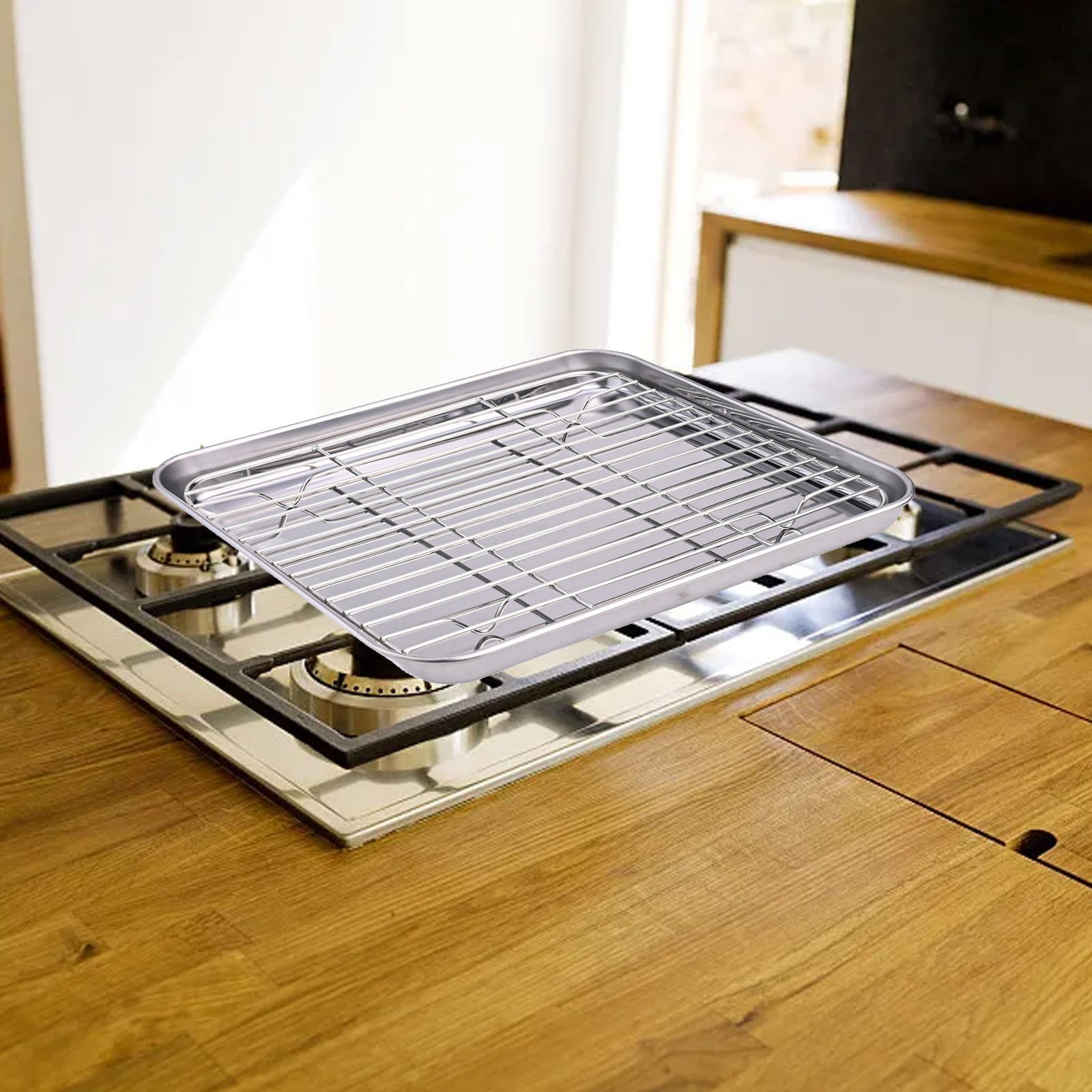 Wodtesl Rust resistant Stainless Steel For Baking Sheet with Wire Rack Superior Quality