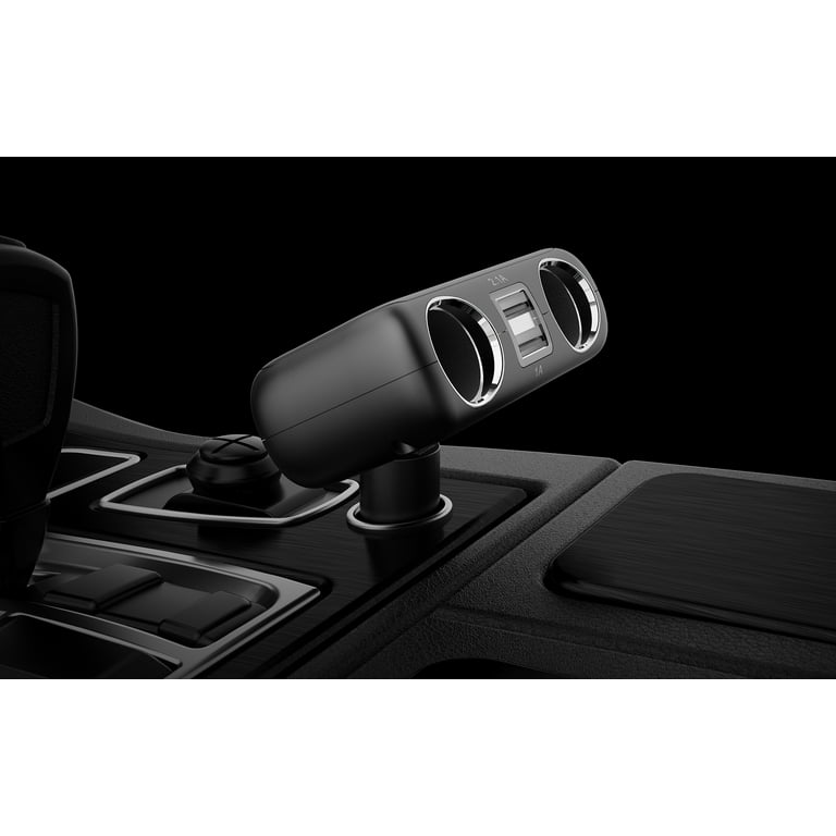 Auto Drive Dual 12V/24V Cigarette Lighter Socket Adapter with Two USB  Charging Ports, Compatible with Smartphones and Tablets
