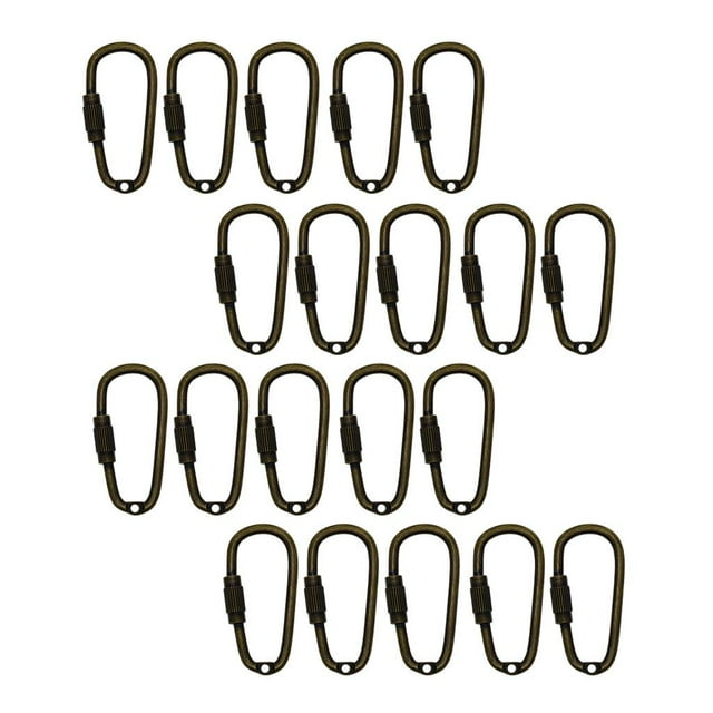 Gancho Mosquetón de Bloqueo de Tornillo perfecl 10/20 Piezas Material Acero Pequeña Herramienta Deportivo para Acampar