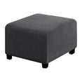 thumbnail image 1 of Funda otomana Cateissary diseño simple color gris oscuro, 1 of 6