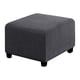 thumbnail image 1 of Wosthever Funda otomana elástica de Color sólido para sala de estar, dormitorio, reposapiés de poliéster, funda protectora para taburete, Decoración del hogar Gris oscuro, 1 of 6