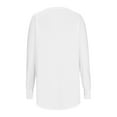 thumbnail image 5 of Fgnfyis Women's Long Sleeve T-Shirt Soft Casual Loose Fit Pocket Detail Flip Hem Comfortable Basic Top for Everyday Wear White XXL, 5 of 5
