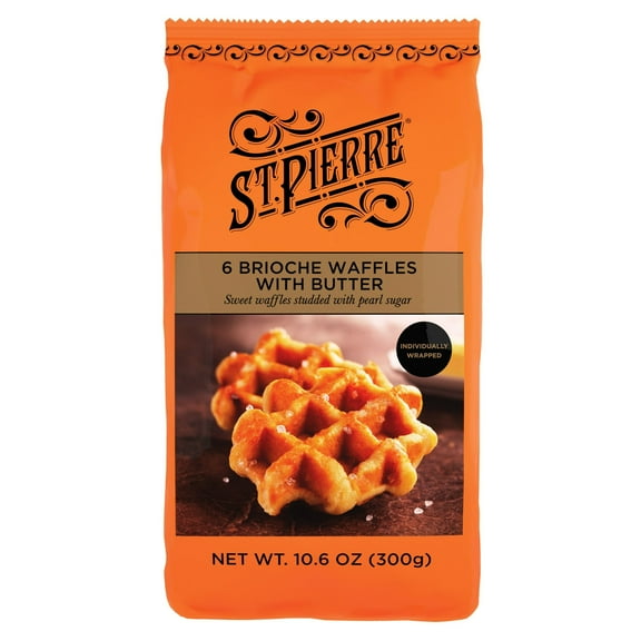St. Pierre Brioche Waffles with Butter, 6 Ct, 10.6 oz