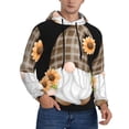 thumbnail image 2 of Fotbe Men's Hoodie with Sunflower Gnomes 4 Pattern - Kangaroo Pocket Pullover Hooded Sweatshirt, Perfect for Daily Wear, Travel, and Home-3X-Large, 2 of 7