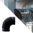 thumbnail image 1 of Adaptador de tubo de ventilación para estufa, codo negro de , resistente a altas temperaturas, para accesorios de ventilación de cocina, codo Identificación 125 cm, 1 of 8