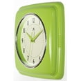 thumbnail image 6 of Infinity Instruments Retro Square Apple Green Plastic 9.25-inch Analog Wall Clock, 6 of 7