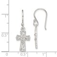 thumbnail image 2 of Boucles d'Oreilles Croix en Argent Sterling QE4264, 2 of 2
