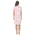 thumbnail image 4 of Casual Nights Women's Short Sleeve Floral Nightgown Nightshirt Night Dress, 4 of 5
