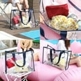 thumbnail image 4 of Coofit Beach Tote Bag Clear Large Capacity Waterproof Shoulder Tote Bag Toiletry Bag, 4 of 4