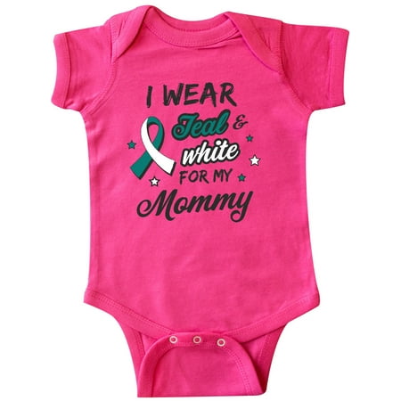 

Inktastic I Wear Teal and White For My Mommy Gift Baby Girl Bodysuit