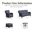 thumbnail image 5 of LayinSun 7 Piece Wicker Outdoor Furniture Set with 6-inch Comfy Cushions, High Back Patio Furniture Set with Swivel Rocking Chairs and Side Table, 5 of 9