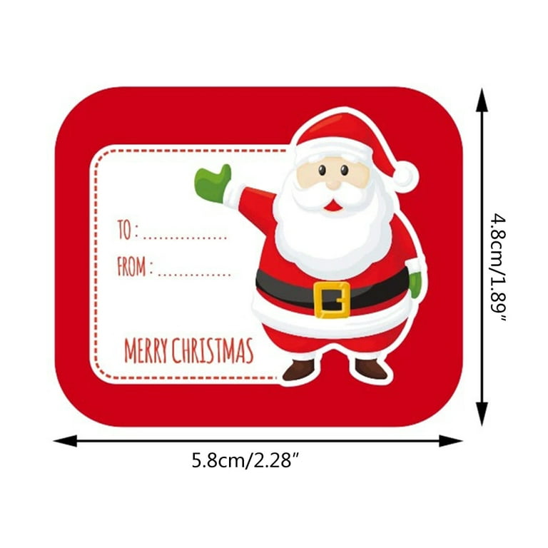 48 x Personalised Merry Christmas Labels Stickers Tags Presents Santa Name  Tags