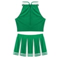 thumbnail image 4 of YiZYiF Womens 2Pcs Cheerleading Costume Sleeveless Tops with Pleated Mini Skirt Outfit Set, 4 of 7