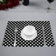 YUSDECOR Girly Polka Dots en Noir et Blanc Napperons pour la Décoration de Table de Cuisine Salle à Manger 12x18 Pouces, Ensemble de 4 – image 2 sur 4