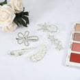 thumbnail image 6 of Unique Bargains Girl's Pearl Cute Style Metal Hair Clips Silver Tone 1 Set of 5 Pcs, 6 of 7