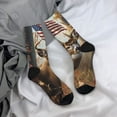 thumbnail image 5 of Fuzoiu American Wildlife Deer Forest Print Athletic Crew Socks for Men & Women,Casual Crew Socks,Above Ankle Crew Socks for Business, Casual, 5 of 6