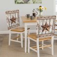 thumbnail image 5 of Western Texas Star Dining Chair Back Cover Only, Vintage Rust Red Star Berry White Wood Grain Set of 6 Chair Back Covers, Removable Washable for Dining Room, Banquet & Holiday Decoration, 5 of 9