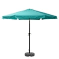 thumbnail image 1 of CorLiving 10ft Large Round, Market Outdoor Patio Umbrella with Side Flaps, Steel Frame and Round Fillable Base, 1 of 7