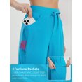 thumbnail image 6 of baleaf Bermuda Shorts for Women Knee Length 9'' Long Zipper Pockets High Waisted Quick Dry Lightweight Aqua Blue L, 6 of 7
