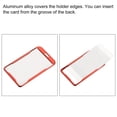thumbnail image 5 of Uxcell 9.5x5.8cm Vertical Aluminum Badge Holder with Metal Hook Lanyard Red, 5 of 7