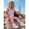 thumbnail image 6 of BemeyourBBs Toddler Baby Girl Little Sister Big Sister Matching Outfit 2 Piece Baby Girl Summer Clothes Cute Bow Flying Sleeve T-shirts and Ruffle Shorts Set, 6 of 9