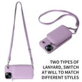 thumbnail image 2 of Wallet Case for iPhone 14, RFID Blocking PU Leather Purse Case with Card Holder, Crossbody Strap Magnetic Handbag Flip Cover with Detachable Zipper Pocket Women For iPhone 14, Purple, 2 of 10