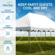 Party Tents Direct Weekender Pole Tent Party Canopy with Sidewalls, 20x30 White