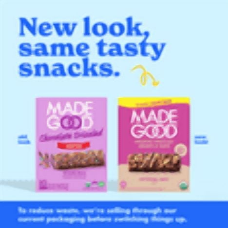 MadeGood Chocolate Drizzle Birthday Cake Granola Bars, 10 Snack Bars, 0.78 oz pack of 2