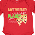 thumbnail image 4 of Inktastic Save the Earth. Its the Only Planet with Pizza. Boys or Girls Long Sleeve Baby Bodysuit, 4 of 5