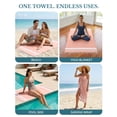 thumbnail image 6 of Casa Platino Cotton Beach Towel 2 Piece Towels Oversized 39"x71" Pool Absorbent Extra Large Quick Dry Sand Travel Towel - Quartz Pink, 6 of 9