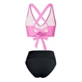 thumbnail image 5 of Antinious Women Period Solid V-Neck Rear Short Bottom Built In Cup Wireless Balanced Stylish 2 Piece Bikinis Set, 5 of 5