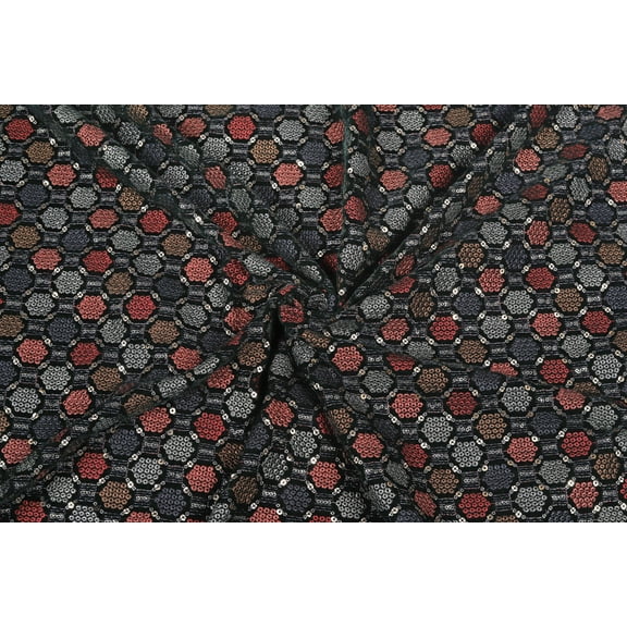 TRILOKI Multicolor Velvet Embroidery DIY Arts & Crafts, Sewing, Wedding Dress, Crafts, Inches 44, 38 Work By The Yard