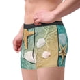 thumbnail image 4 of Haiem Starfish And Seashell On The Summer Beach Men's Boxer Briefs, Every Day Comfort Stretch Cotton Moisture-Wicking Underwear-Medium, 4 of 9