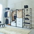 thumbnail image 2 of Newboti Furniture Fiona White Freestanding Walk in Wood Closet System with Metal Frame 17237, 2 of 8