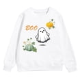thumbnail image 4 of Ccpelsie Girls Oversized Sweatshirt Long Sleeve Crewneck Kids Lightweight Cute Pullover Tops(White,6Y), 4 of 4