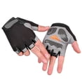 thumbnail image 1 of Guantes antideslizantes para levantamiento de pesas, ciclismo, fitness, medio dedo, para hombre y mujer, para deportes al aire libre, color negro, talla L, 1 of 12