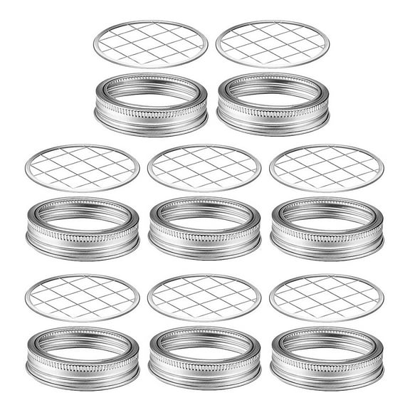 8 sets of Mason Flower Jar Lid Metal Flower Organizer Lid Insert Mason Jar Lid Grid