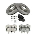 thumbnail image 2 of TRQ Front Brake Pad & Rotor Kit Brake Caliper Brake Pads Brake Rotor Ceramic Vented Fits Select 2007-2009 Ford Edge 2007-2008 Lincoln MKX, 2 of 6