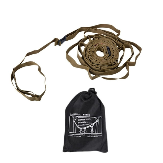 Almencla Outdoor Camping Tent Rope Lanyard Clothesline Windproof Multifunction Adjustable Green