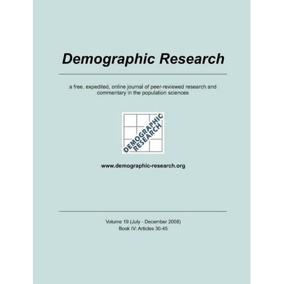 Demographic Research Volume 19 Book 4, (Paperback)