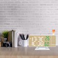 thumbnail image 4 of Fashionable Pattern LED Bedside Alarm Clock with Time Projection Temperature Humidity Display Adjustment Brightness, 4 of 8