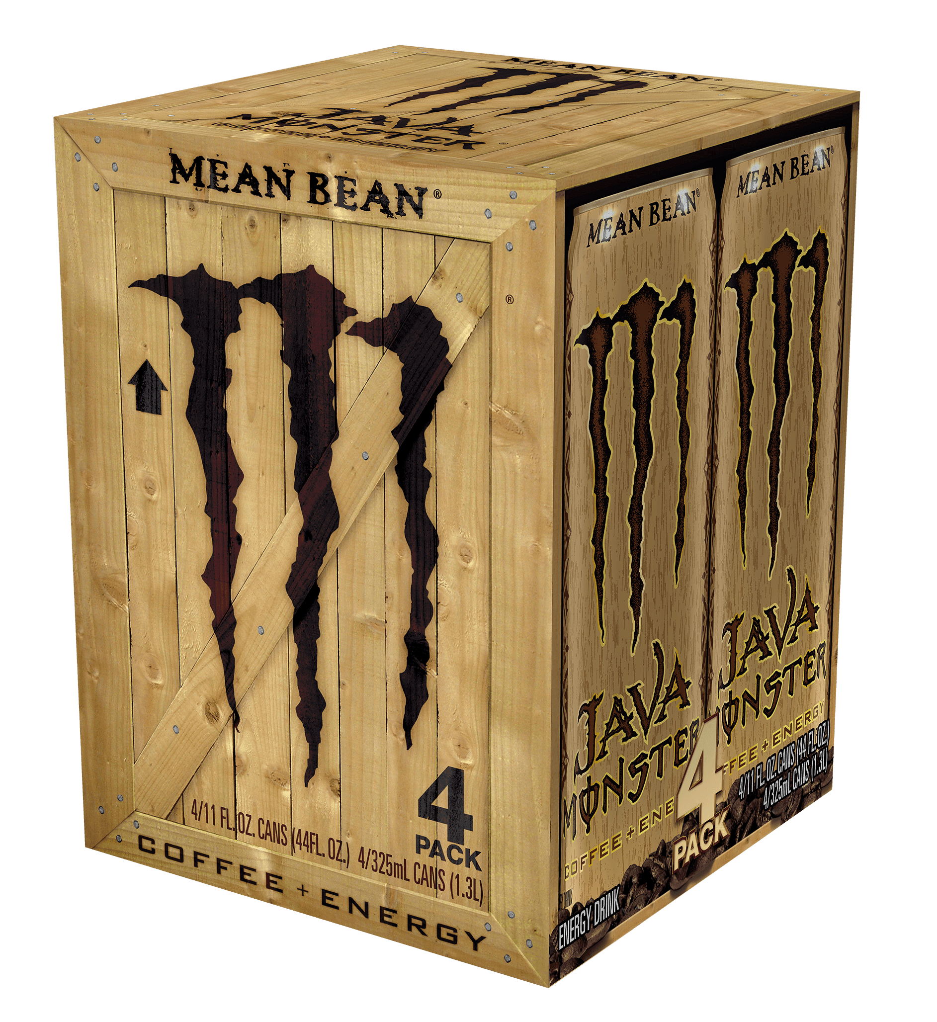 Java Monster Mean Bean, Coffee + Energy Drink, 11 fl oz, 4 Pack