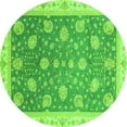 thumbnail image 1 of Ahgly Company Indoor Round Oriental Green Traditional Area Rugs, 6' Round, 1 of 4